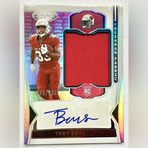 TREY BENSON FABRIC ROOKIE PATCH AUTO 295/399 | 2024 PANINI-CERTIFIED FOOTBALL